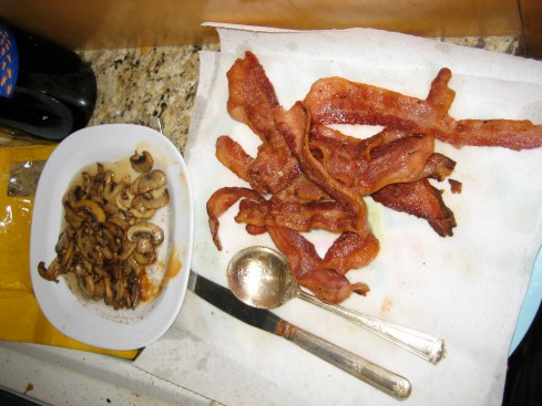 Mushrooms and Bacon