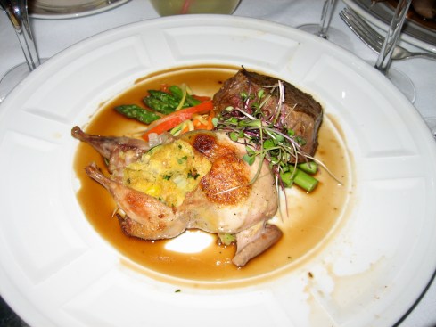 Cornbread Stuffed Quail