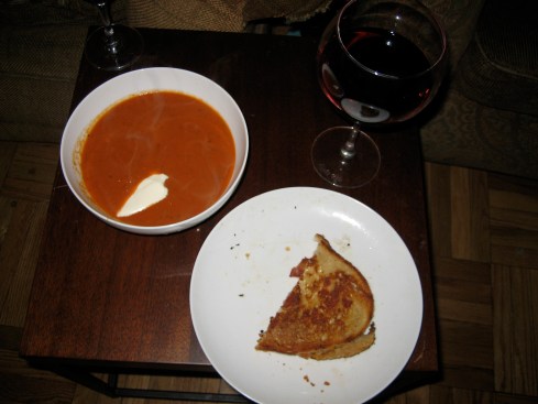 Grilled cheese with tomato soup