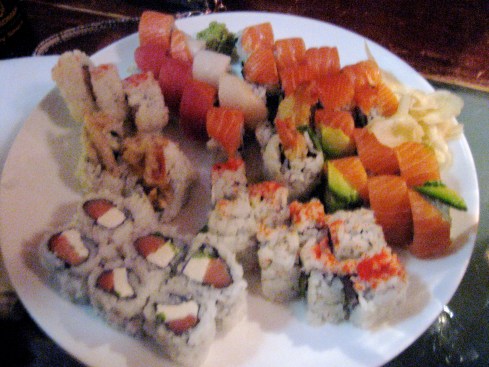 the only plate of sushi I ate