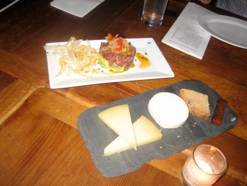 Tuna Tartare and Cheese