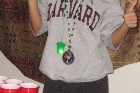 Glow-in-the-dark Mardi Gras beads